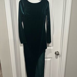 Lulu's Green Asymmetrical Sheath Dress